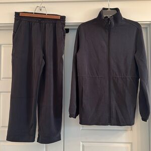 Lululemon Softstreme Cinch Waist Full-Zip Jacket & High Waisted Crop Pant